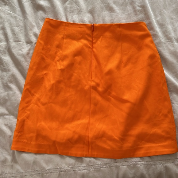 Oval Square Mini Skirt in Orange - Picture 2 of 3